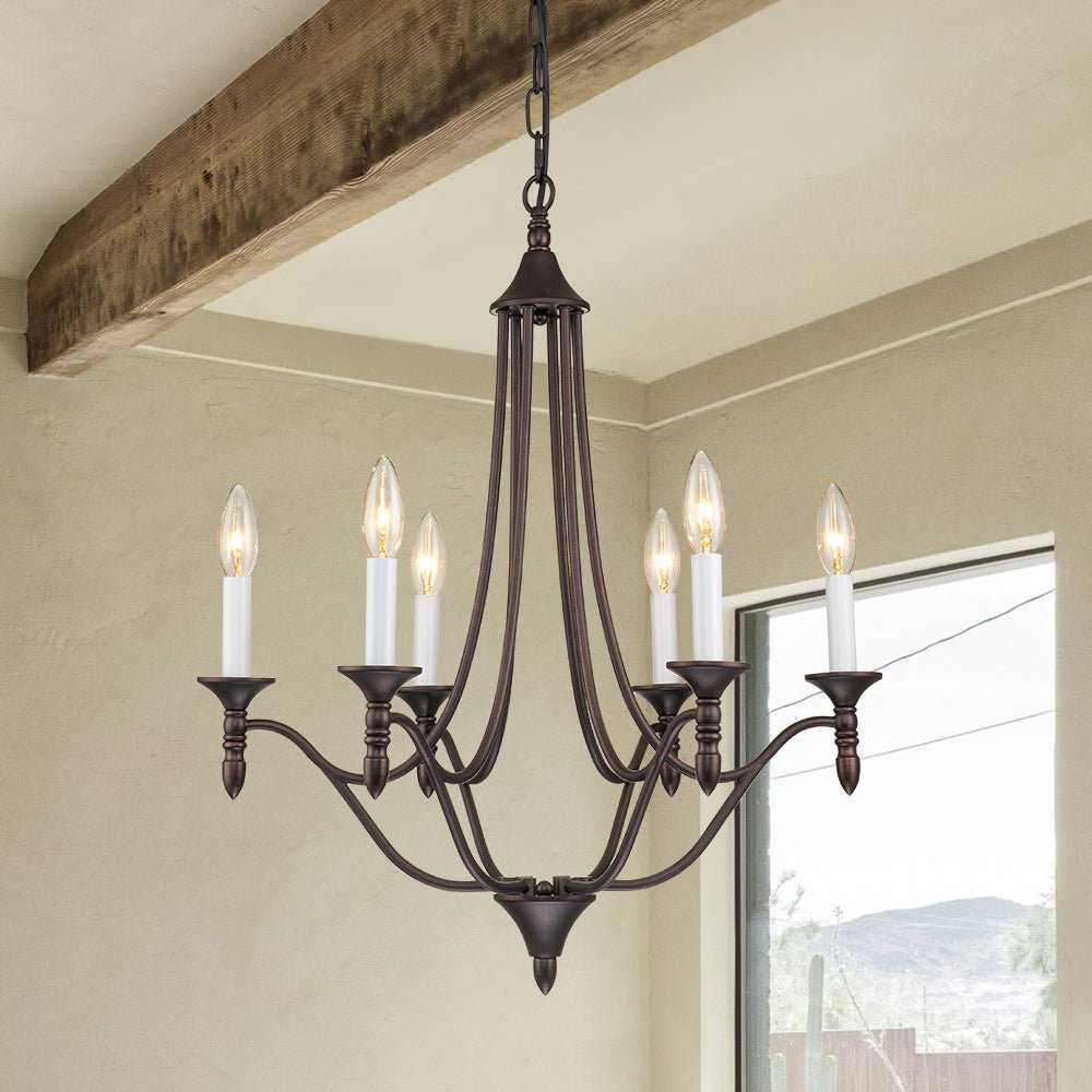Plotun Classic Candle Style Empire Metal Chandelier