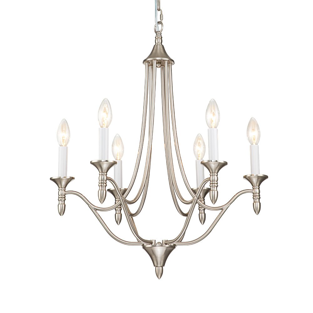 Plotun Classic Candle Style Empire Metal Chandelier