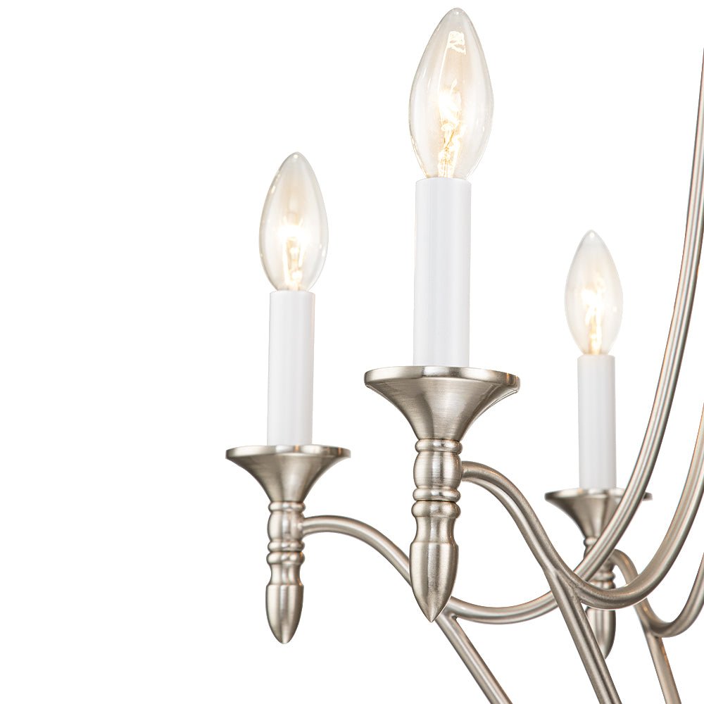 Plotun Classic Candle Style Empire Metal Chandelier