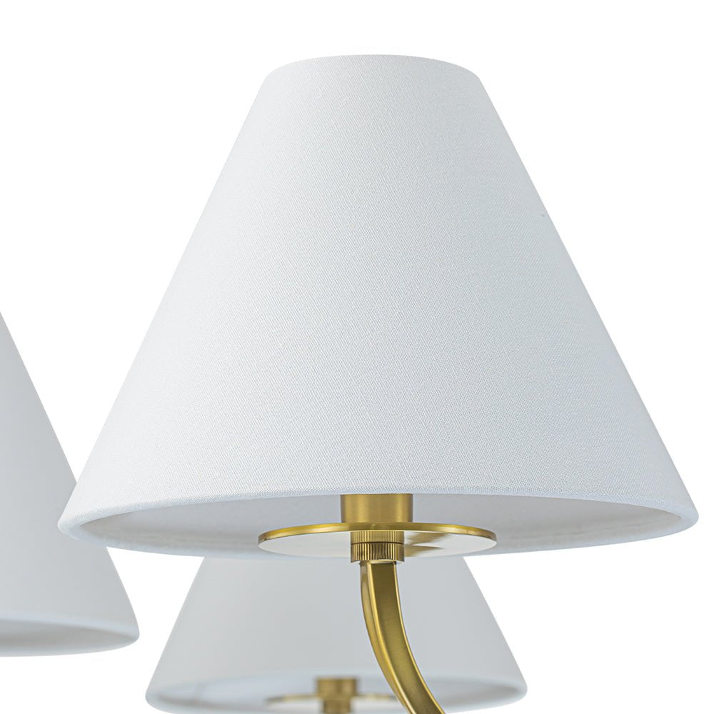 Nordvest Classic White Linen Metal Chandelier