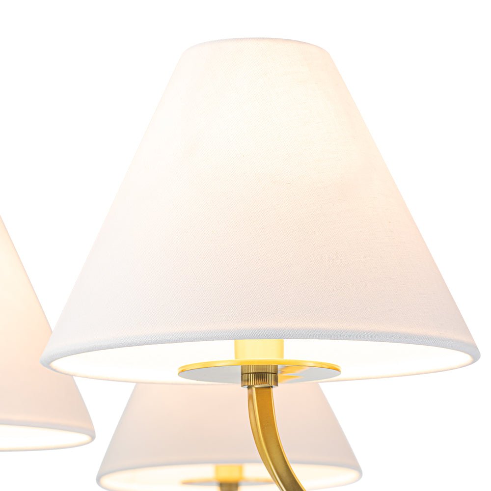 Nordvest Classic White Linen Metal Chandelier