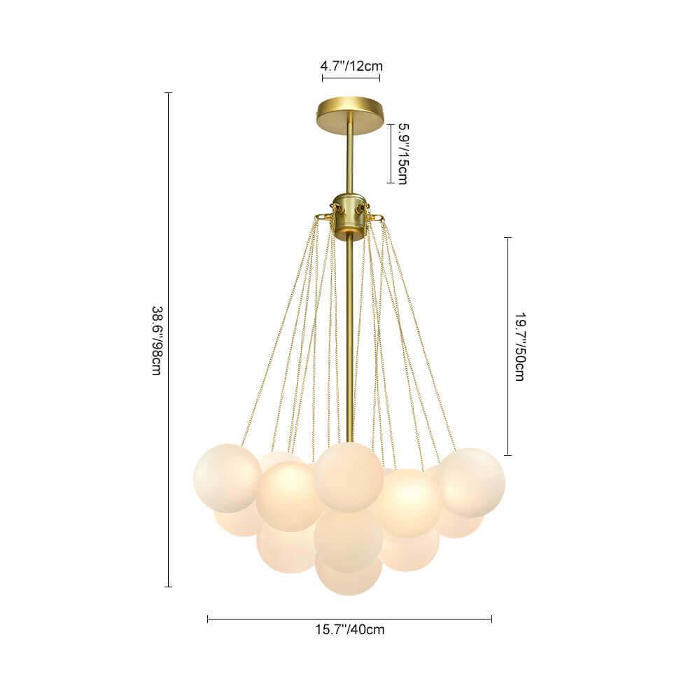 Hjemli Modern Metal Glass Chandelier