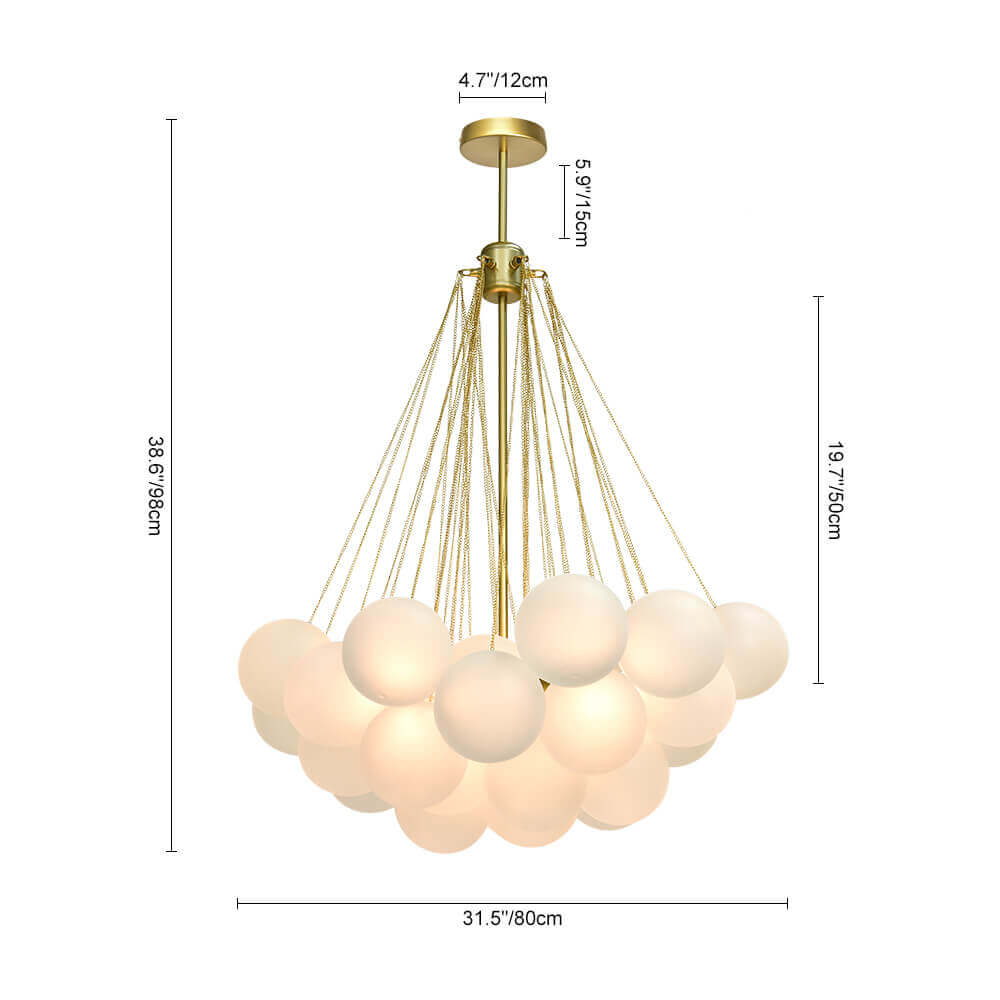 Hjemli Modern Metal Glass Chandelier