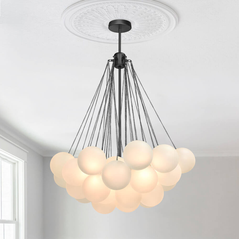 Hjemli Modern Metal Glass Chandelier