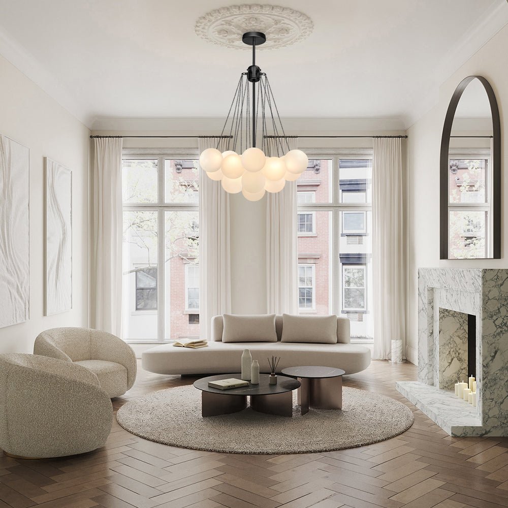 Hjemli Modern Metal Glass Chandelier