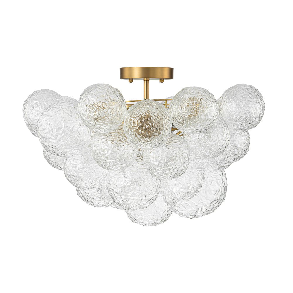 Ostuli Individual Creativity Glass Semi Flush Chandelier