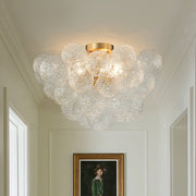 Ostuli Individual Creativity Glass Semi Flush Chandelier