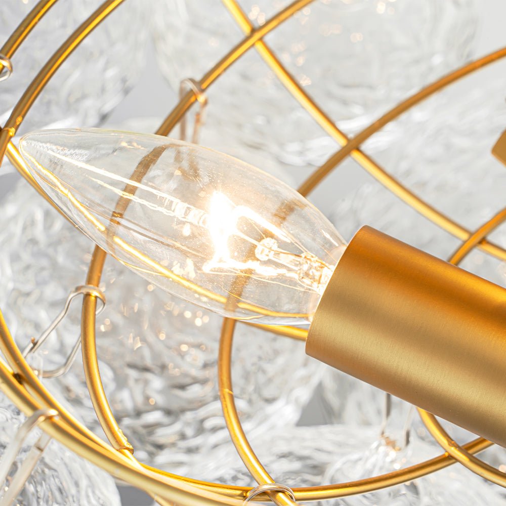 Ostuli Individual Creativity Glass Semi Flush Chandelier