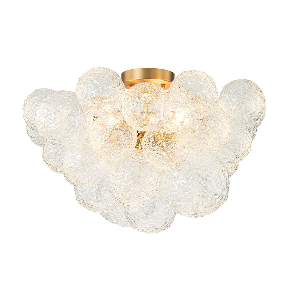 Ostuli Individual Creativity Glass Semi Flush Chandelier