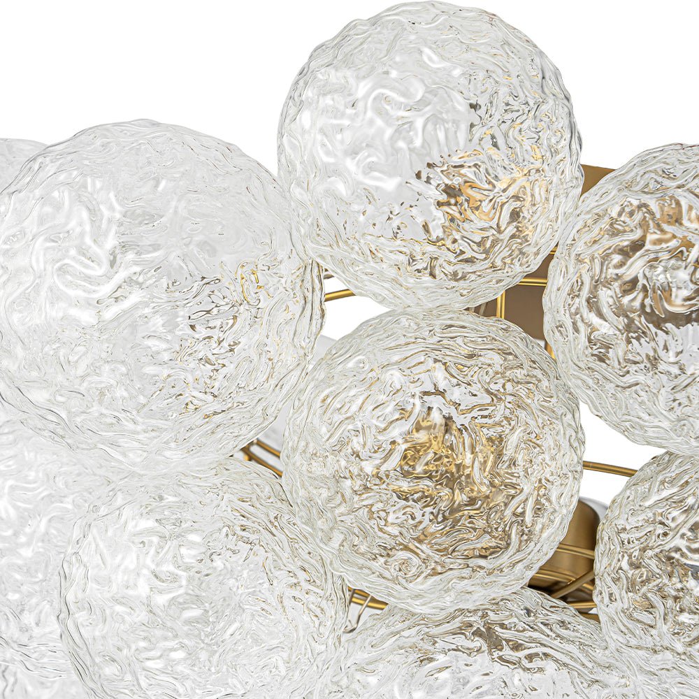 Ostuli Individual Creativity Glass Semi Flush Chandelier