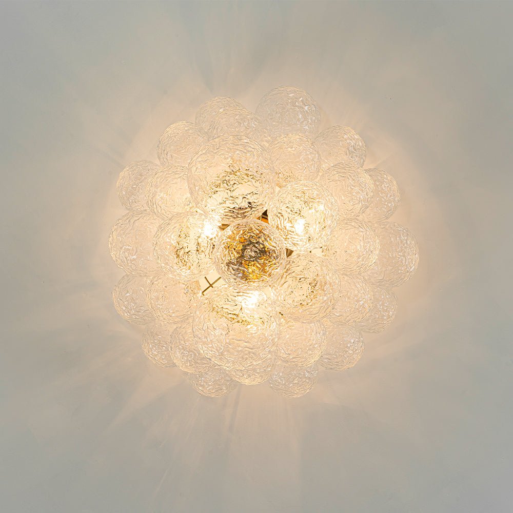 Ostuli Individual Creativity Glass Semi Flush Chandelier