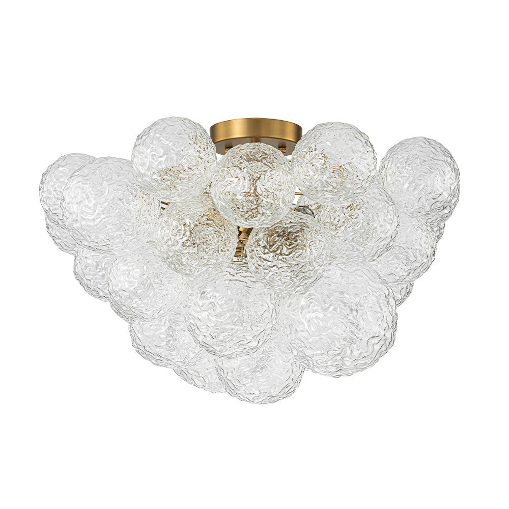 Ostuli Individual Creativity Glass Semi Flush Chandelier