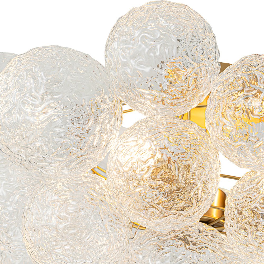 Ostuli Individual Creativity Glass Semi Flush Chandelier
