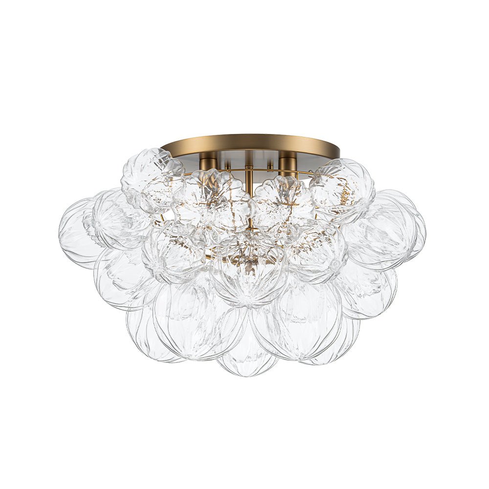 Aevunix Cluster Sculpture Bubble Glass Semi Flush Chandelier