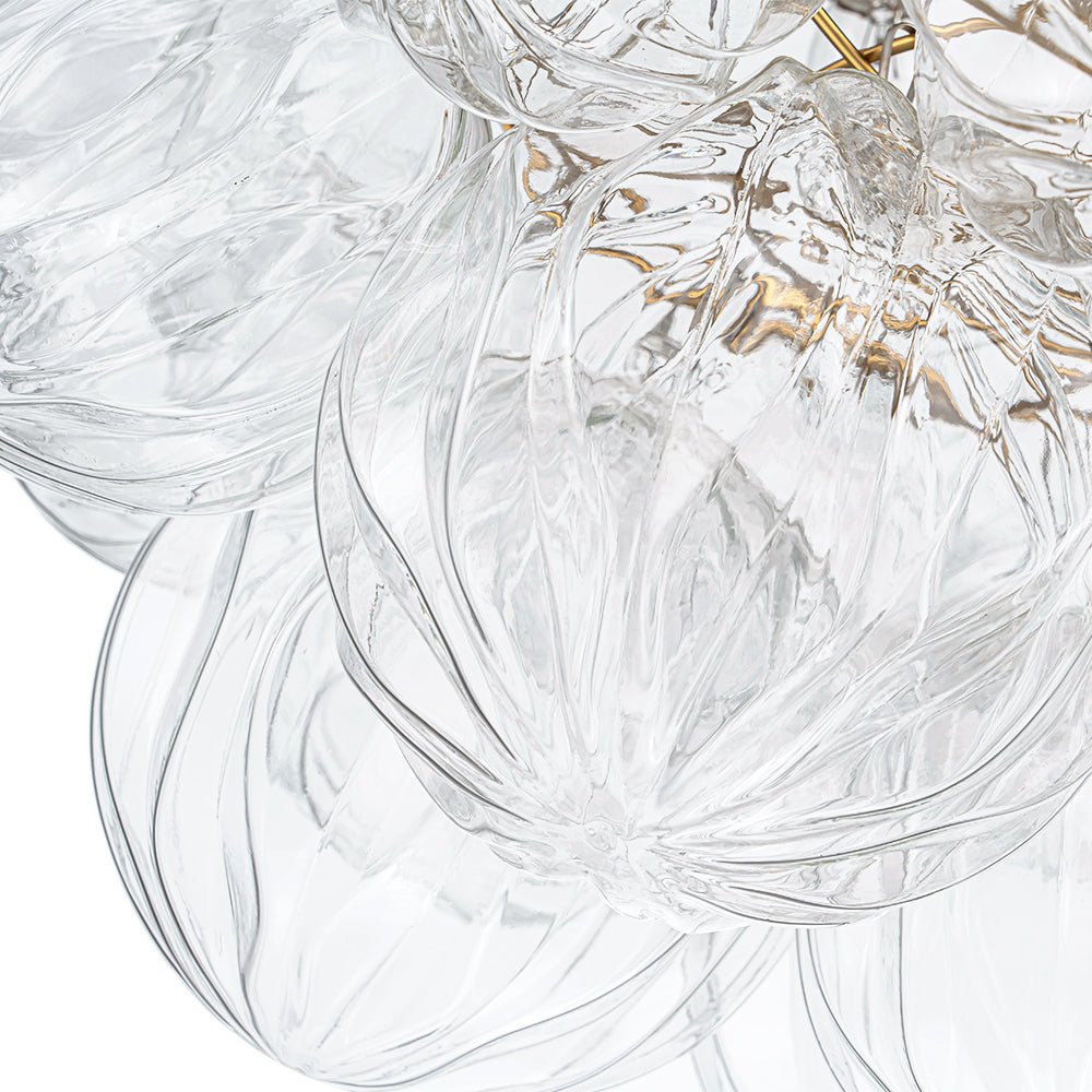 Aevunix Cluster Sculpture Bubble Glass Semi Flush Chandelier
