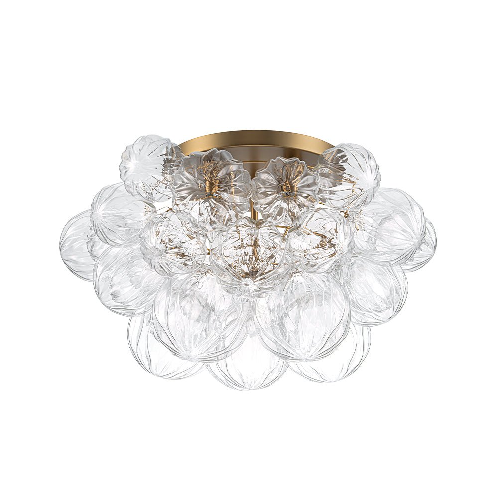 Aevunix Cluster Sculpture Bubble Glass Semi Flush Chandelier