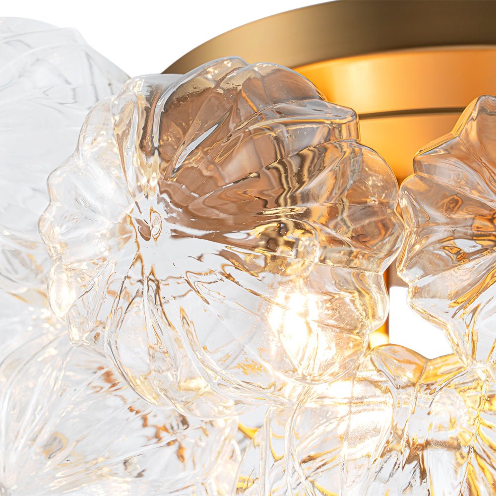 Aevunix Cluster Sculpture Bubble Glass Semi Flush Chandelier