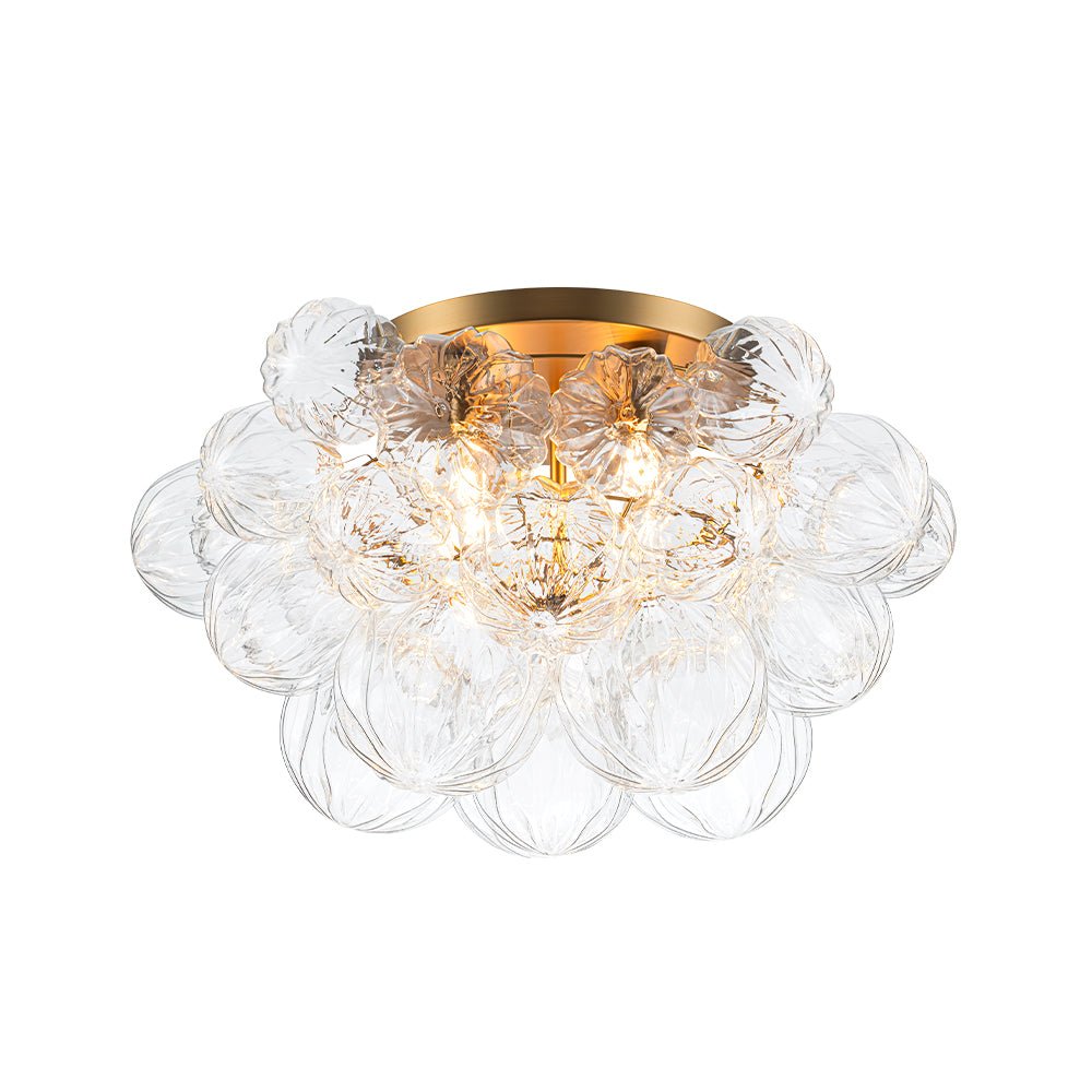 Aevunix Cluster Sculpture Bubble Glass Semi Flush Chandelier