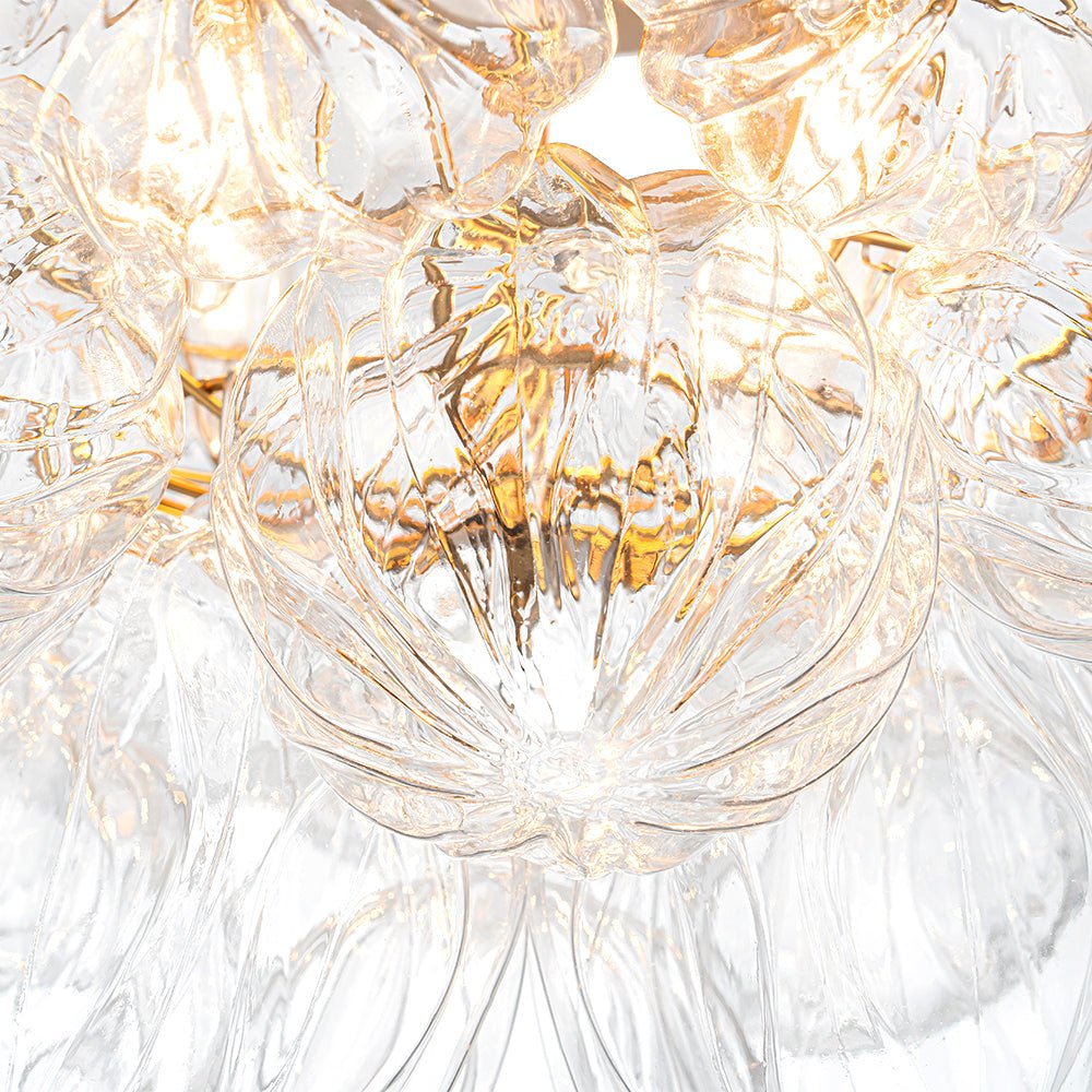 Aevunix Cluster Sculpture Bubble Glass Semi Flush Chandelier