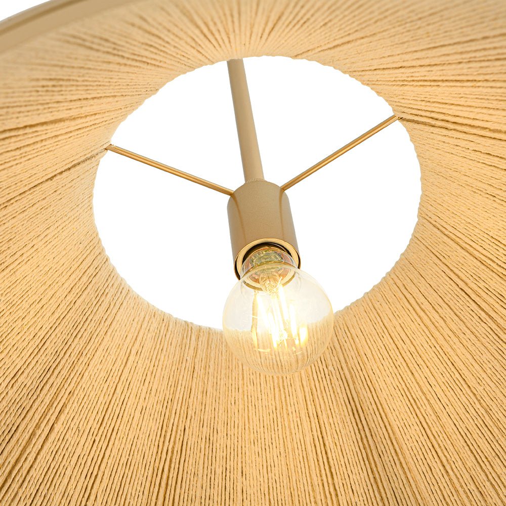 Ostruvum Conical Woven Thread Cage Metal Pendant Light