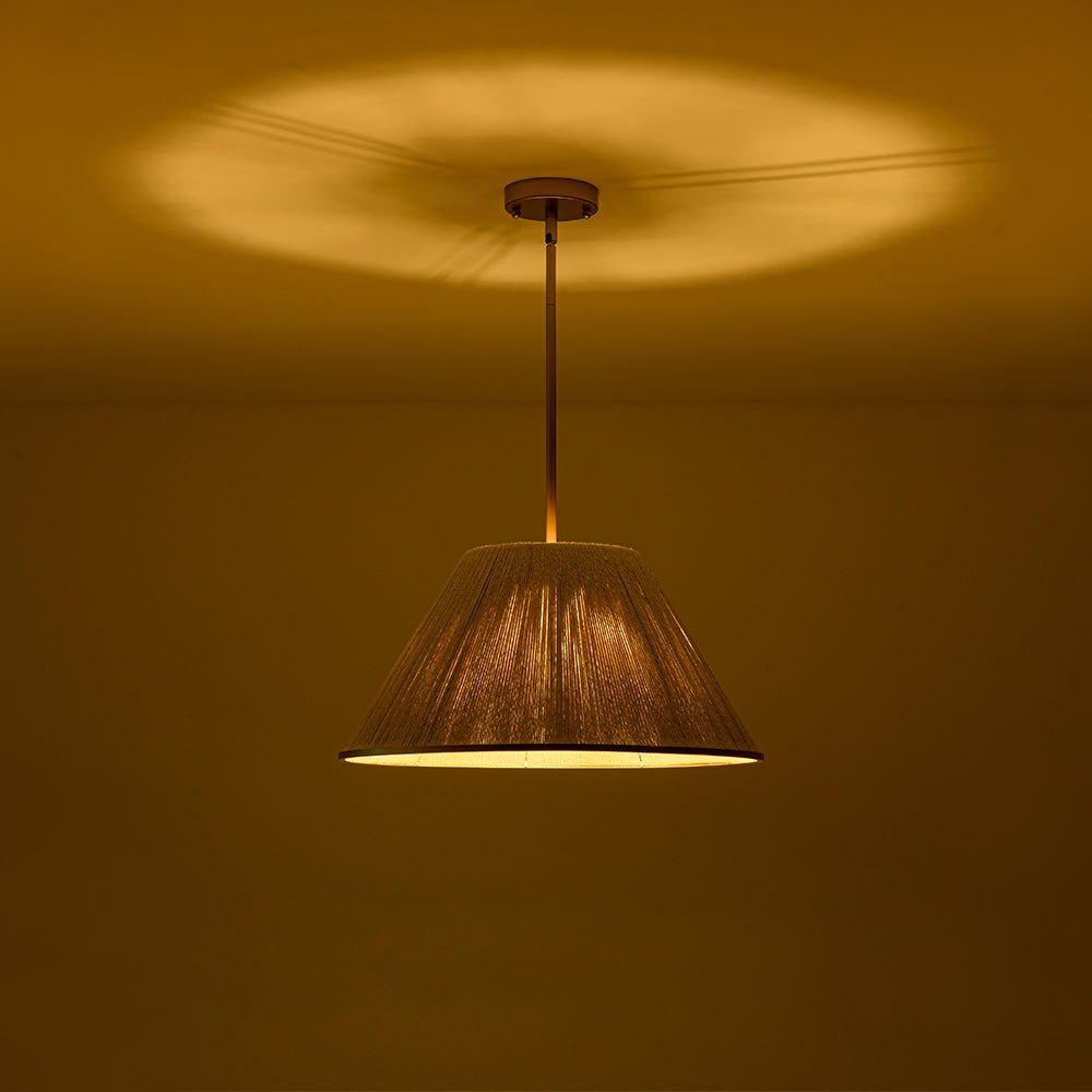 Ostruvum Conical Woven Thread Cage Metal Pendant Light