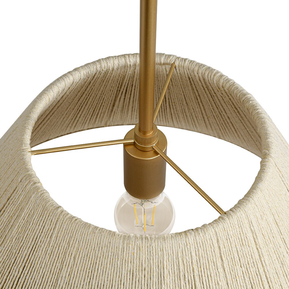 Ostruvum Conical Woven Thread Cage Metal Pendant Light