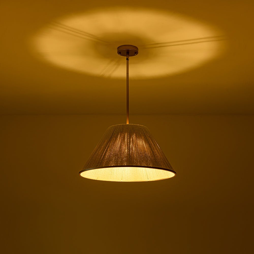 Ostruvum Conical Woven Thread Cage Metal Pendant Light