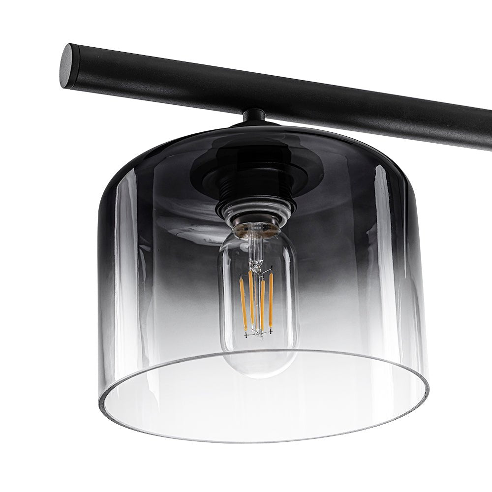 Valion Contemporary Gradual Smoked Glass Chandelier