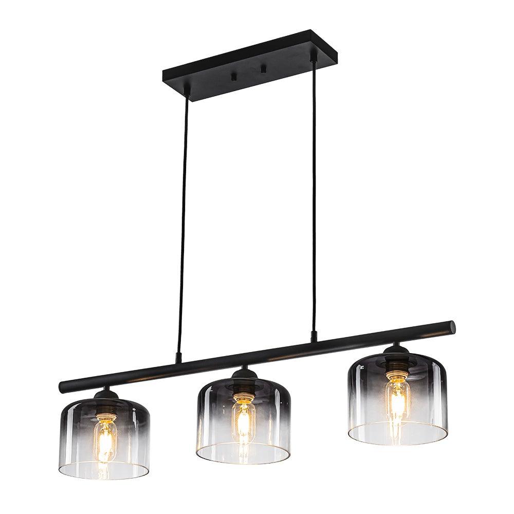 Valion Contemporary Gradual Smoked Glass Chandelier