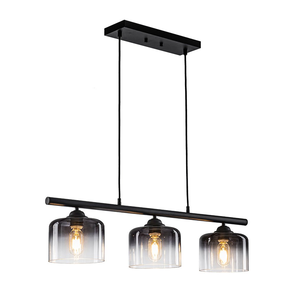Valion Contemporary Gradual Smoked Glass Chandelier
