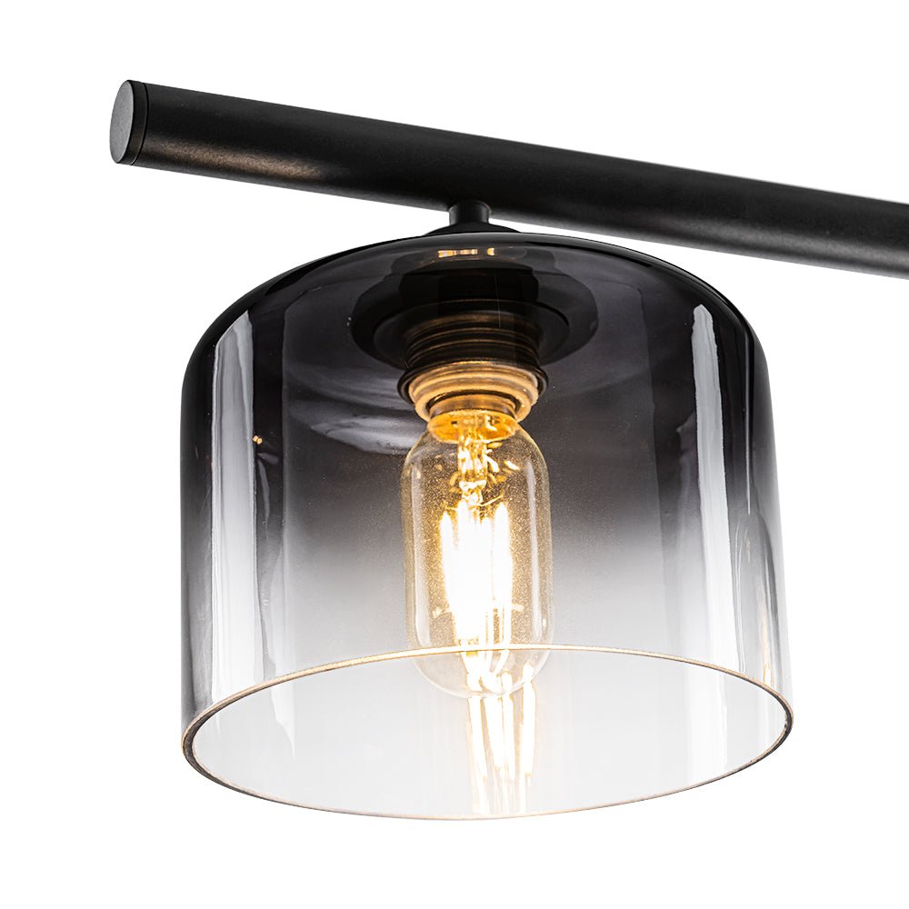 Valion Contemporary Gradual Smoked Glass Chandelier