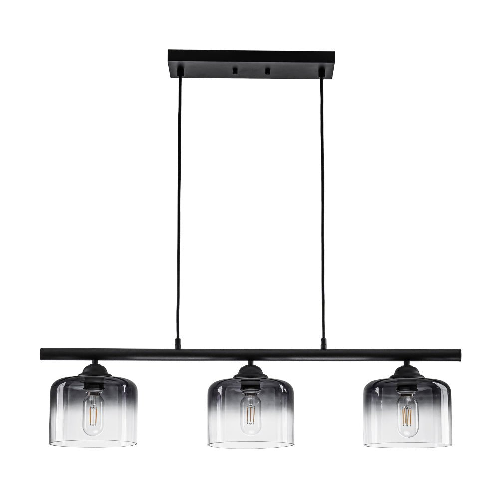 Valion Contemporary Gradual Smoked Glass Chandelier