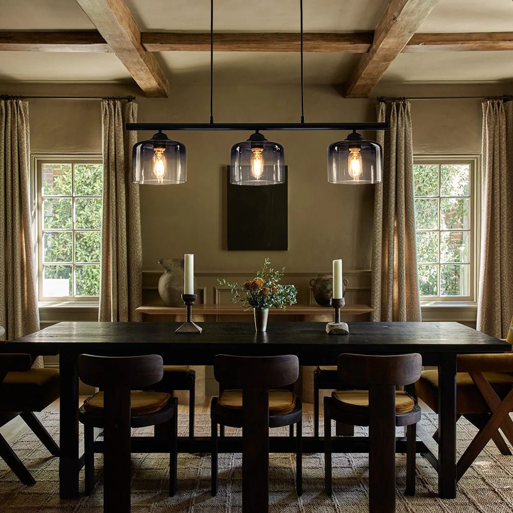Valion Contemporary Gradual Smoked Glass Chandelier