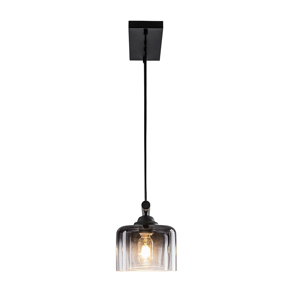 Valion Contemporary Gradual Smoked Glass Chandelier