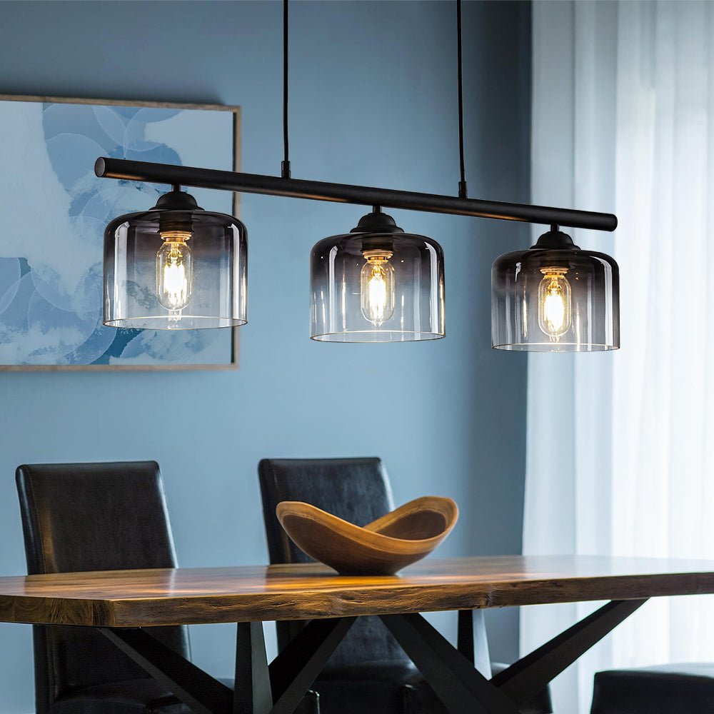 Valion Contemporary Gradual Smoked Glass Chandelier