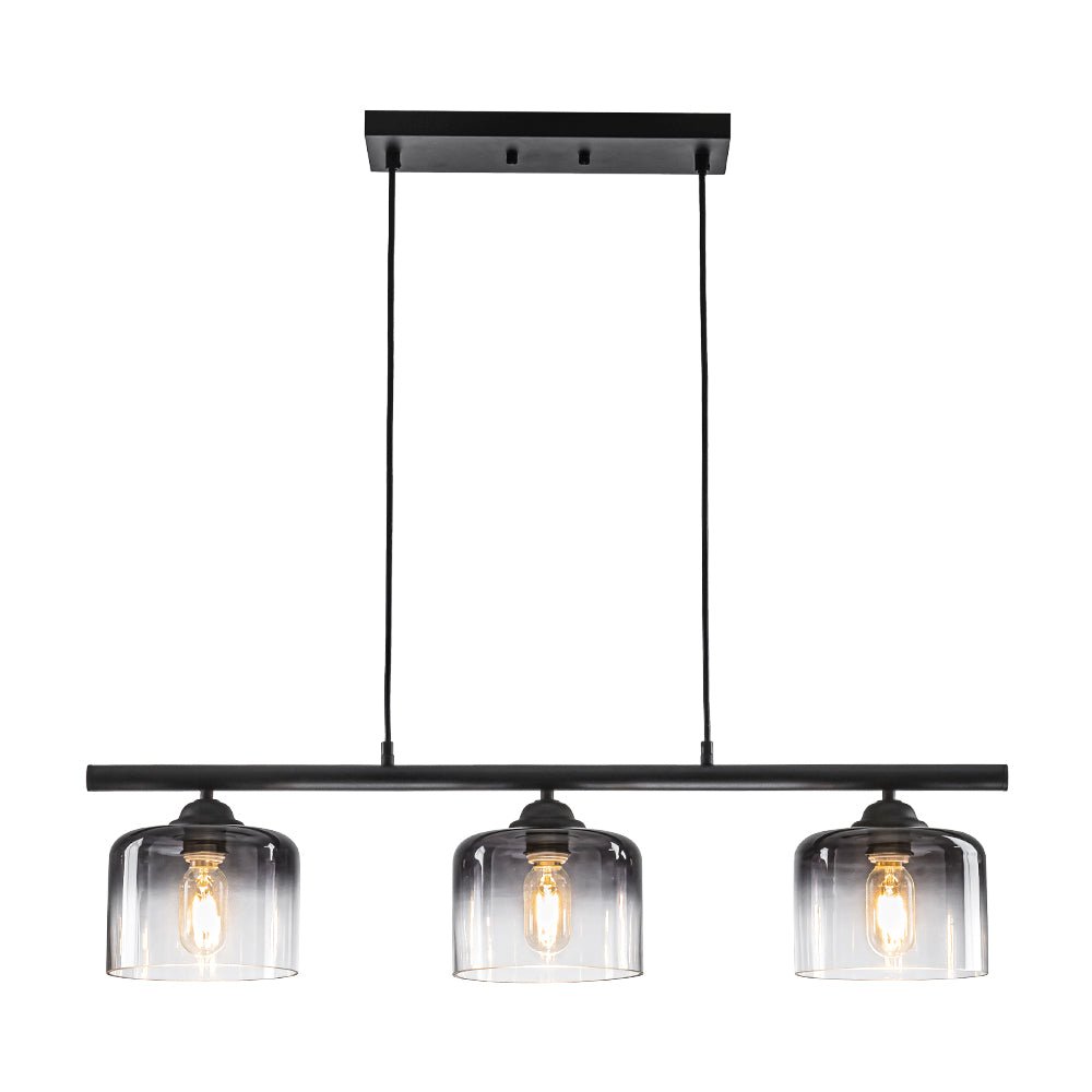 Valion Contemporary Gradual Smoked Glass Chandelier