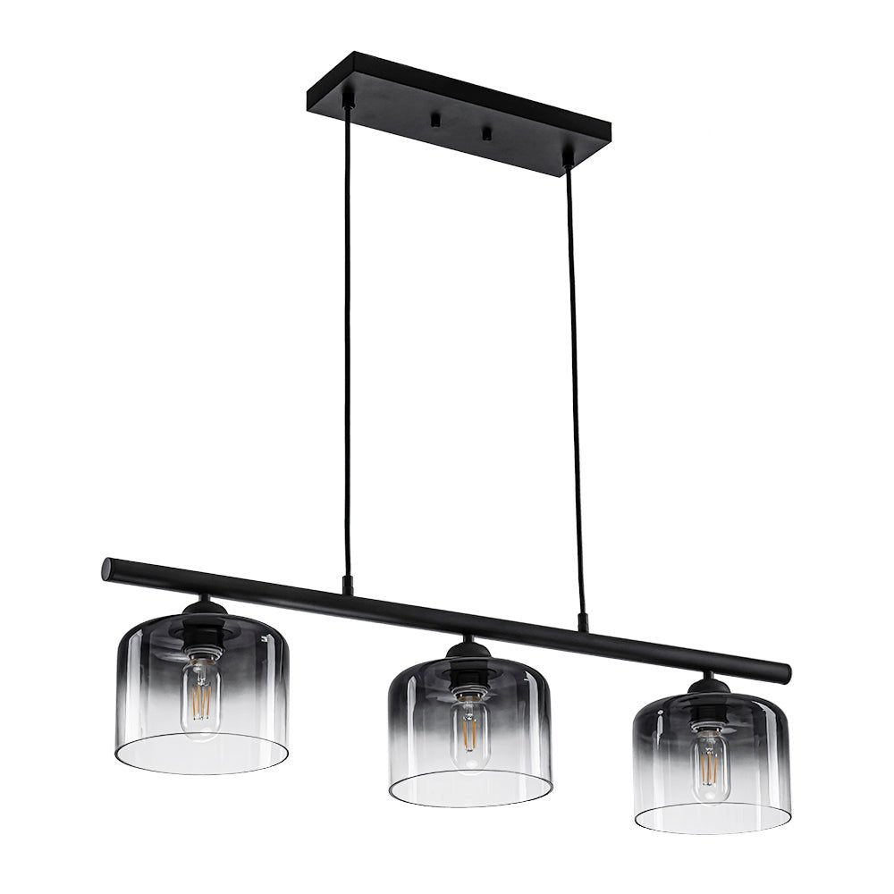 Valion Contemporary Gradual Smoked Glass Chandelier