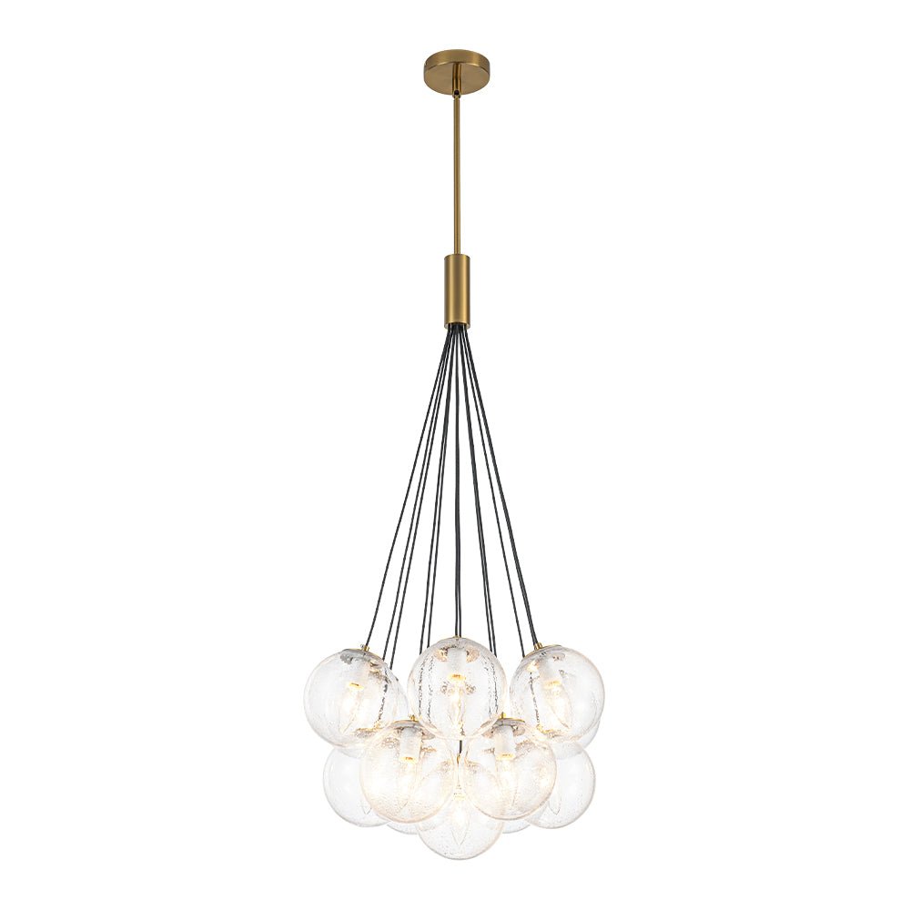 Jarnbruva Contemporary Cluster Seeded Glass Chandelier