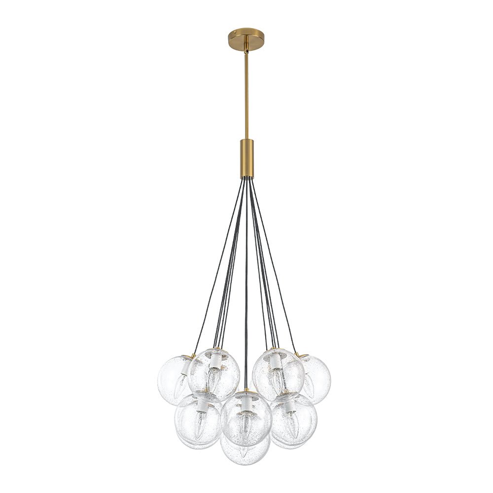 Jarnbruva Contemporary Cluster Seeded Glass Chandelier