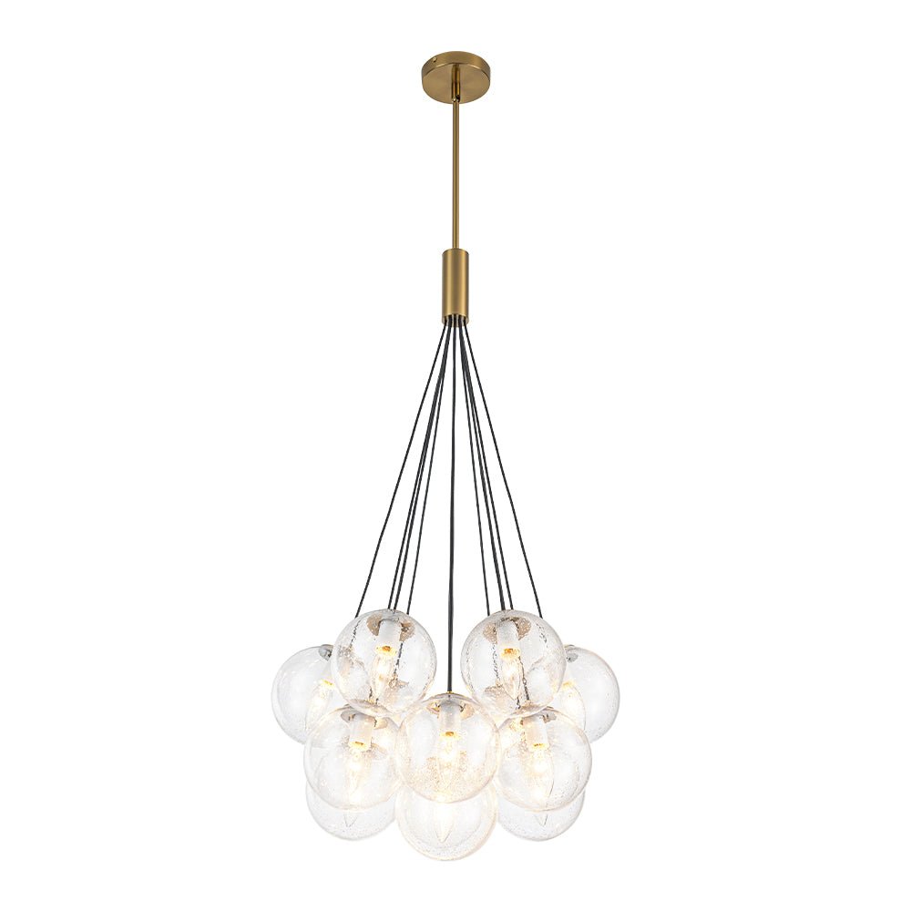 Jarnbruva Contemporary Cluster Seeded Glass Chandelier