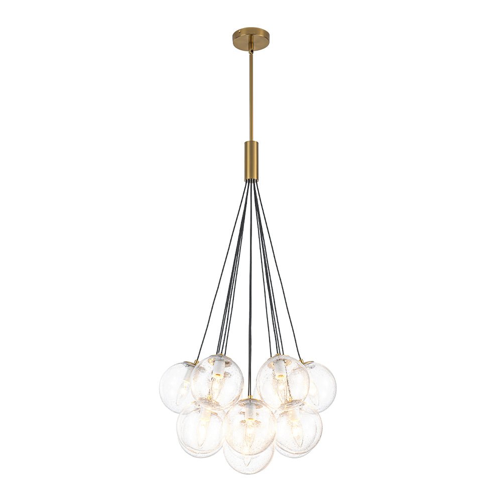 Jarnbruva Contemporary Cluster Seeded Glass Chandelier