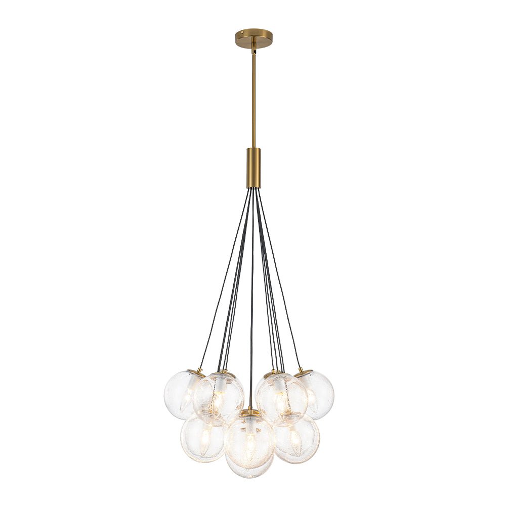 Jarnbruva Contemporary Cluster Seeded Glass Chandelier