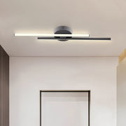 Qvisten Contemporary Linear LED Metal Semi Flush Mount Light - Lamp Copper