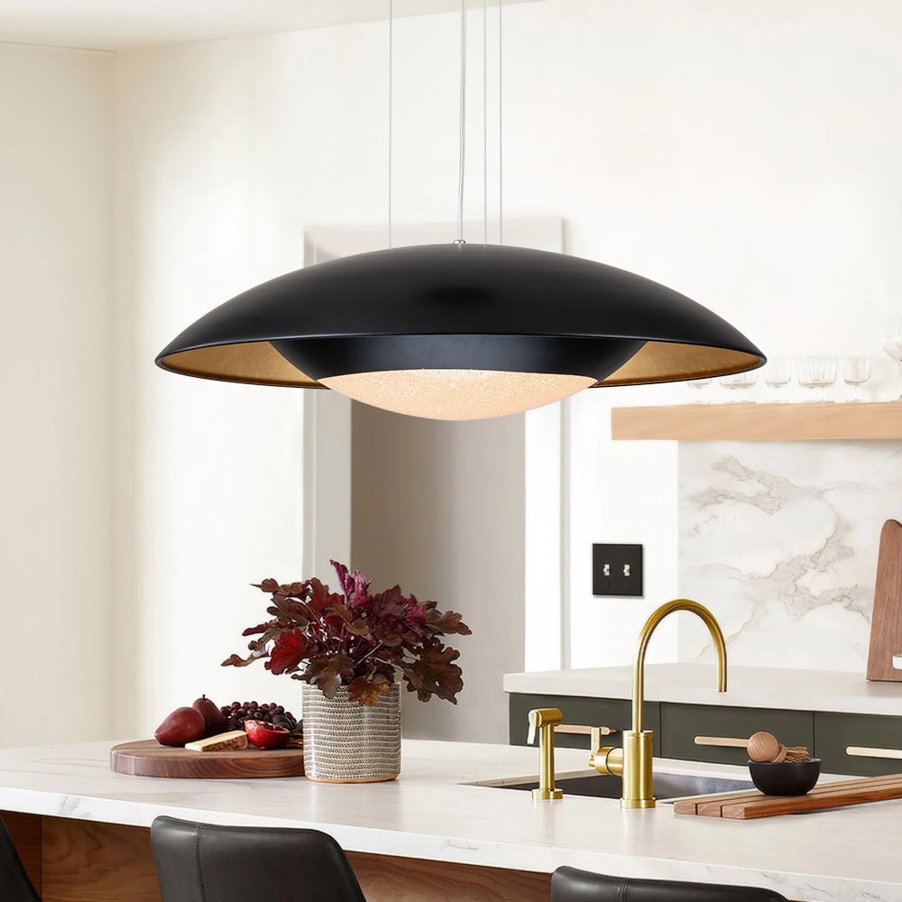 Dvaluvox Contemporary Dimmable Wide Metal Pendant Light