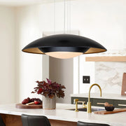 Dvaluvox Contemporary Dimmable Wide Metal Pendant Light
