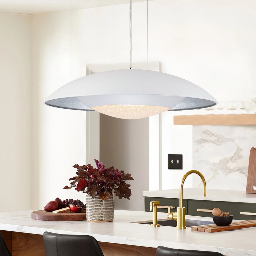 Dvaluvox Contemporary Dimmable Wide Metal Pendant Light