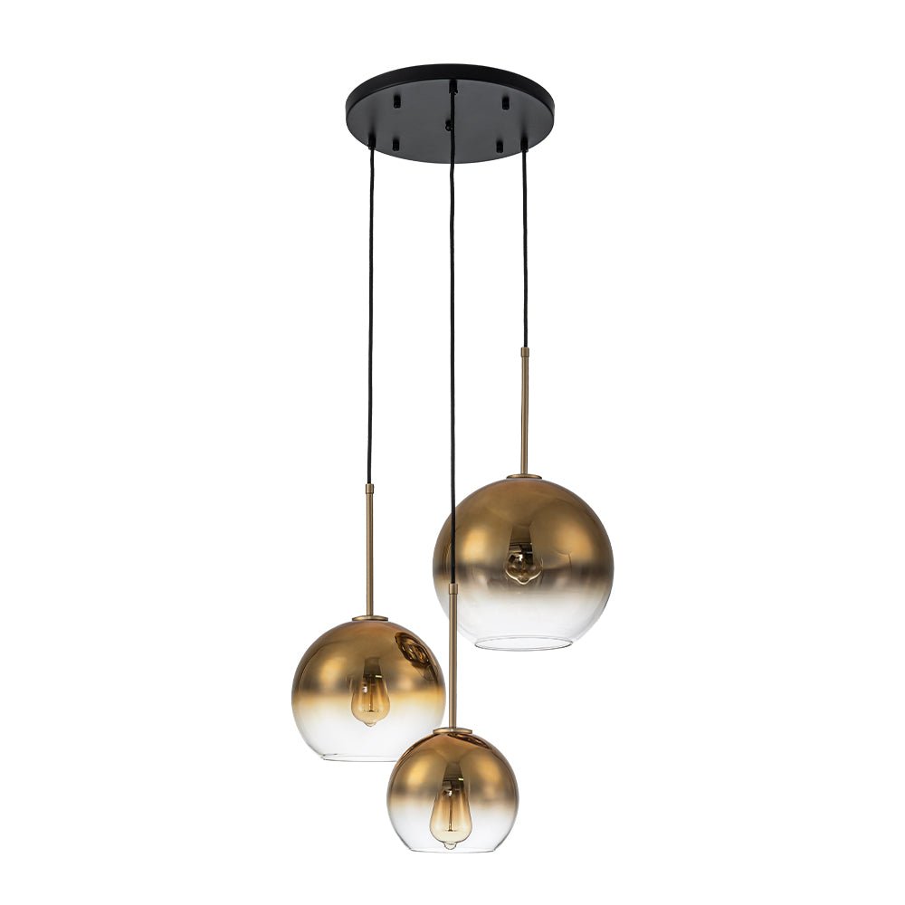Ostruvix Contemporary Polished Gradual Glass Pendant Light