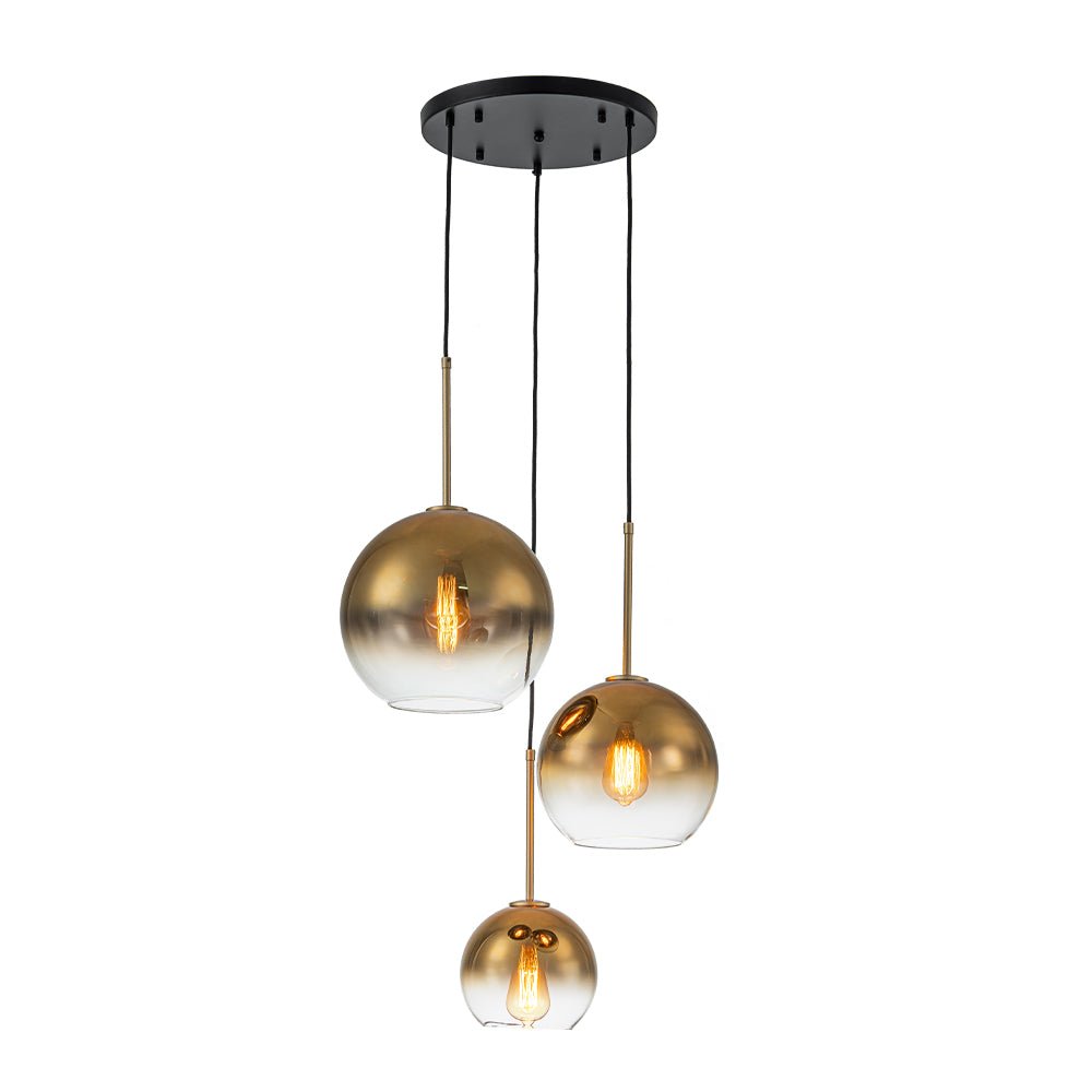 Ostruvix Contemporary Polished Gradual Glass Pendant Light