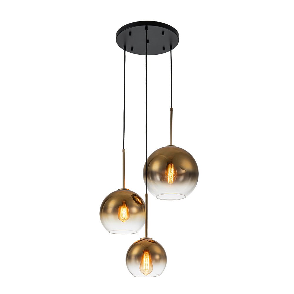 Ostruvix Contemporary Polished Gradual Glass Pendant Light