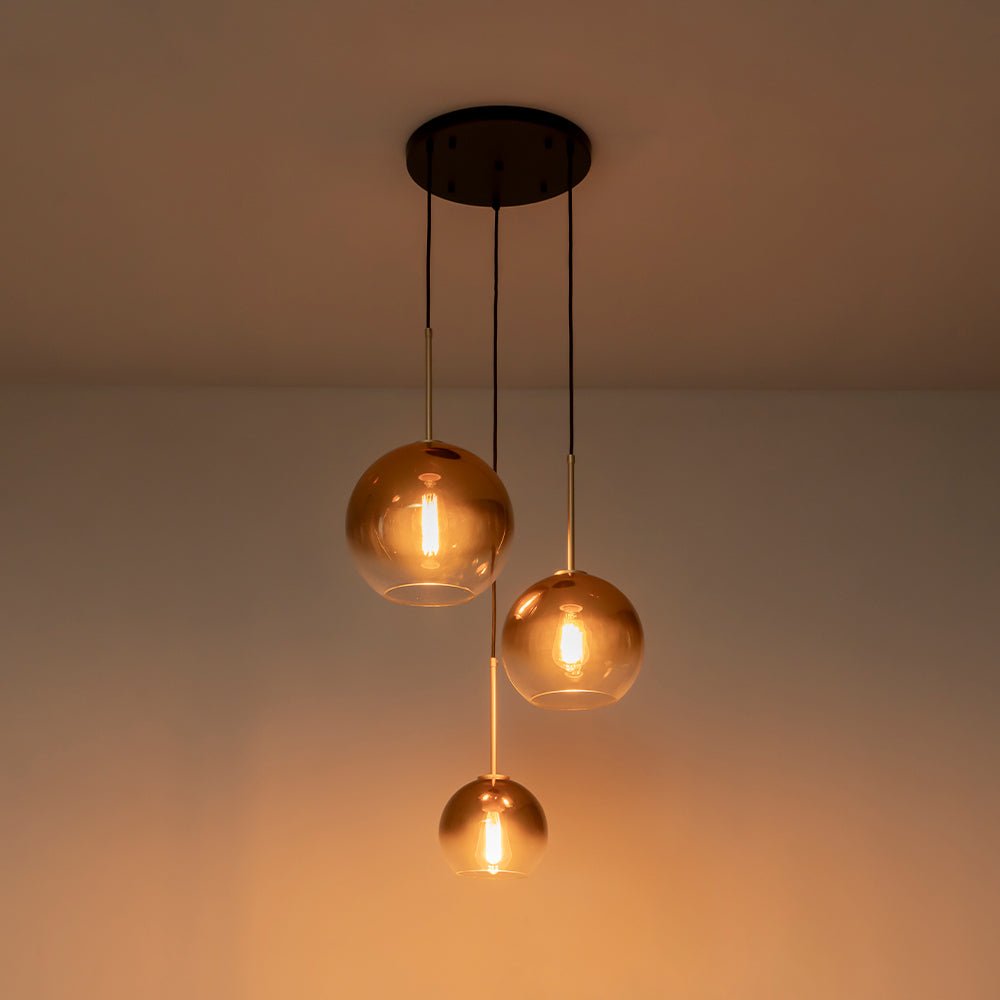 Ostruvix Contemporary Polished Gradual Glass Pendant Light